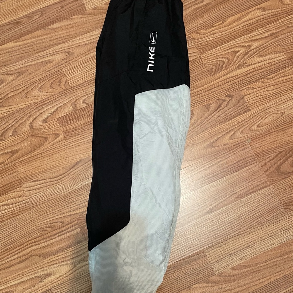 Nike Women’s black and white nylon track pants